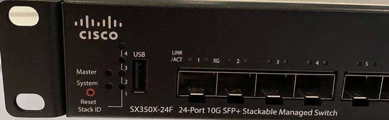 Коммутатор CISCO SX350X-24F 24-Port 10G SFP Stackable Managed Switch