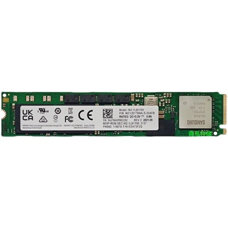 SSD-накопитель Samsung PM983a MZ-1LB1T9B SSD M.2 22110 NVMe PCIe 3.0x4 1.88TB — фото лота 1