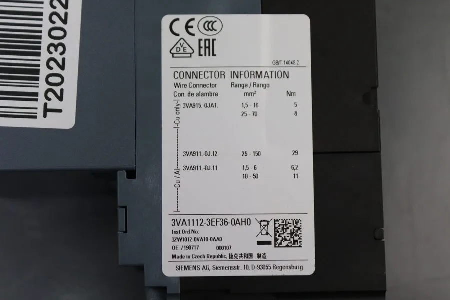 Автоматический выключатель Siemens breaker 3VA9157-0FK25