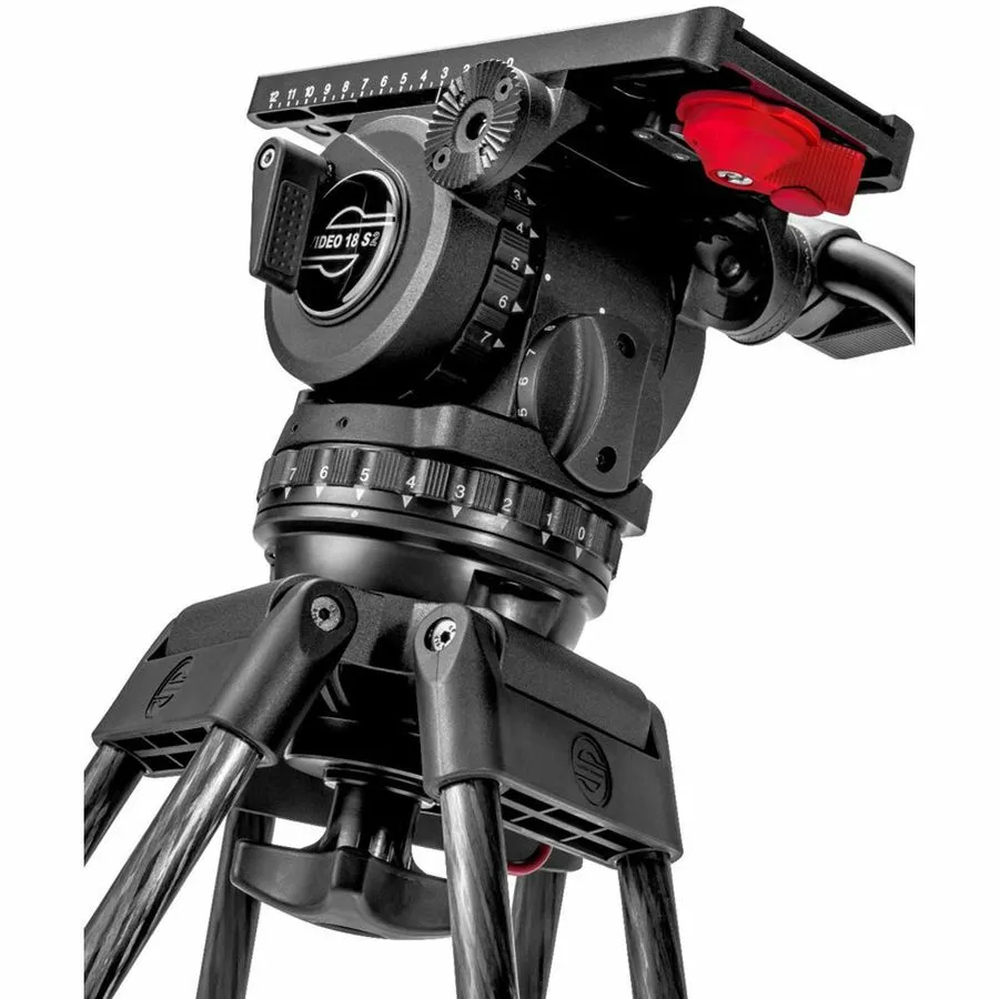 Оборудование видеонаблюдения Sachtler Video 18 S2 Fluid Head ENG 2 CF Tripod Sys — фото лота 2