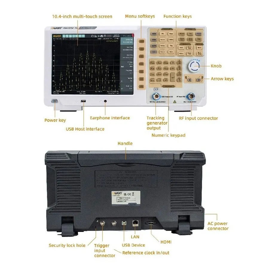Анализатор спектра OWON XSA1015P-TG 9kHz-1.5GHz Spectrum Analyzer Tracking Gener — фото лота 1