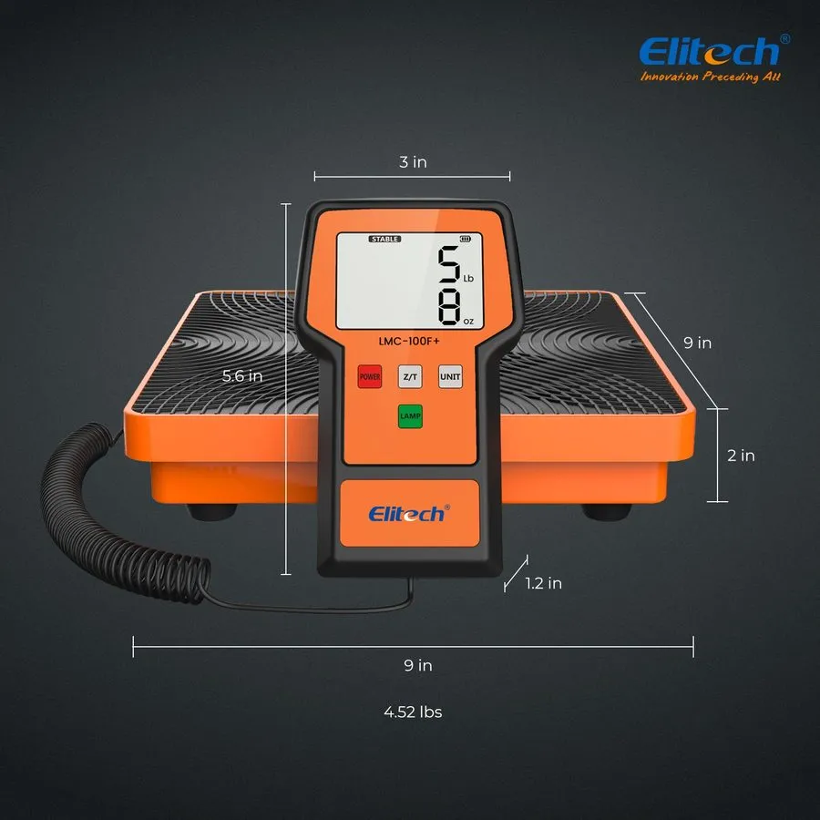 Манометрический коллектор Elitech LMC-100A+ Refrigerant Charging Scale HVAC+DMG- — фото лота 1
