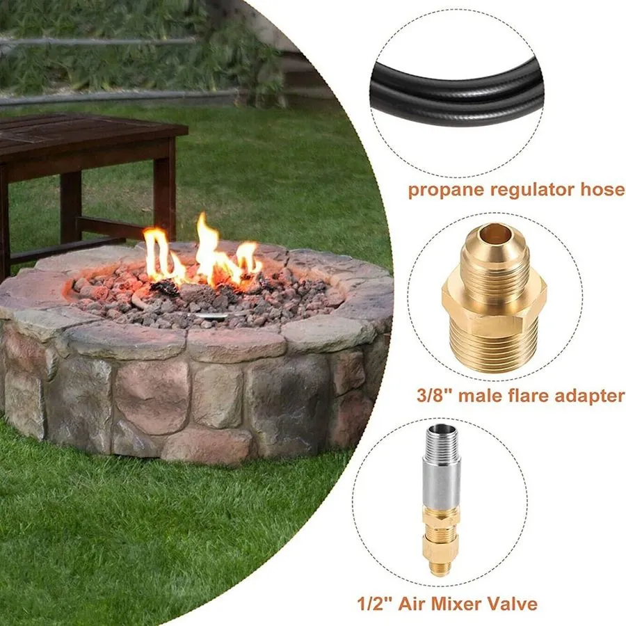 Клапан Fire Pit Gas Kit 90K/150K BTU Gas Regulator Propane Valve Control System  — фото лота 2