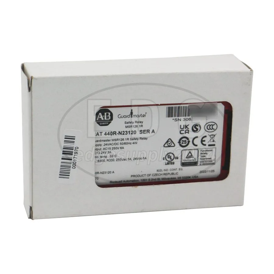 Реле безопасности Allen Bradley 440R-N23120 MSR126.1R, 24V AC/DC,Safety Relay
