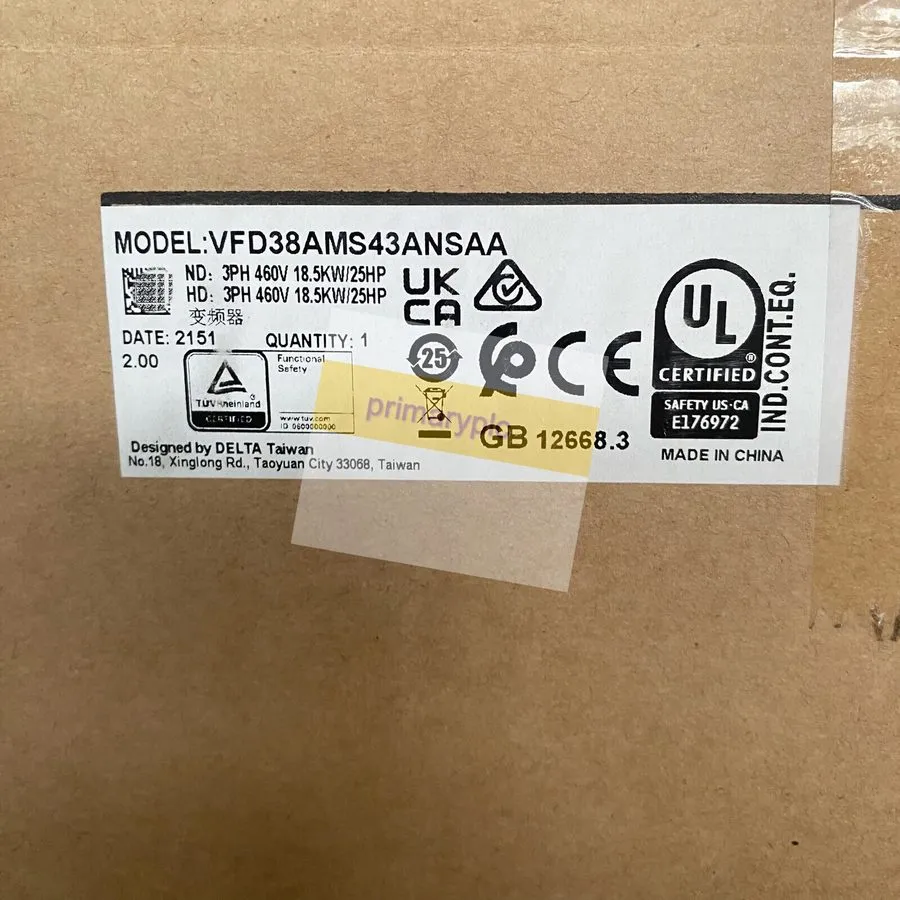 Частотный преобразователь VFD38AMS43ANSAA Delta VFD inverter MS300 18.5kw 25HP 3