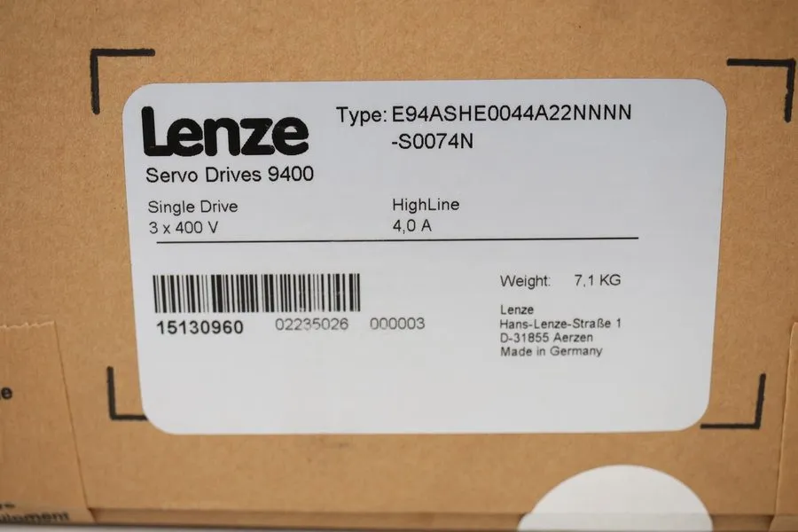 Сервопривод Lenze E94ASHE0044 Servo Drive