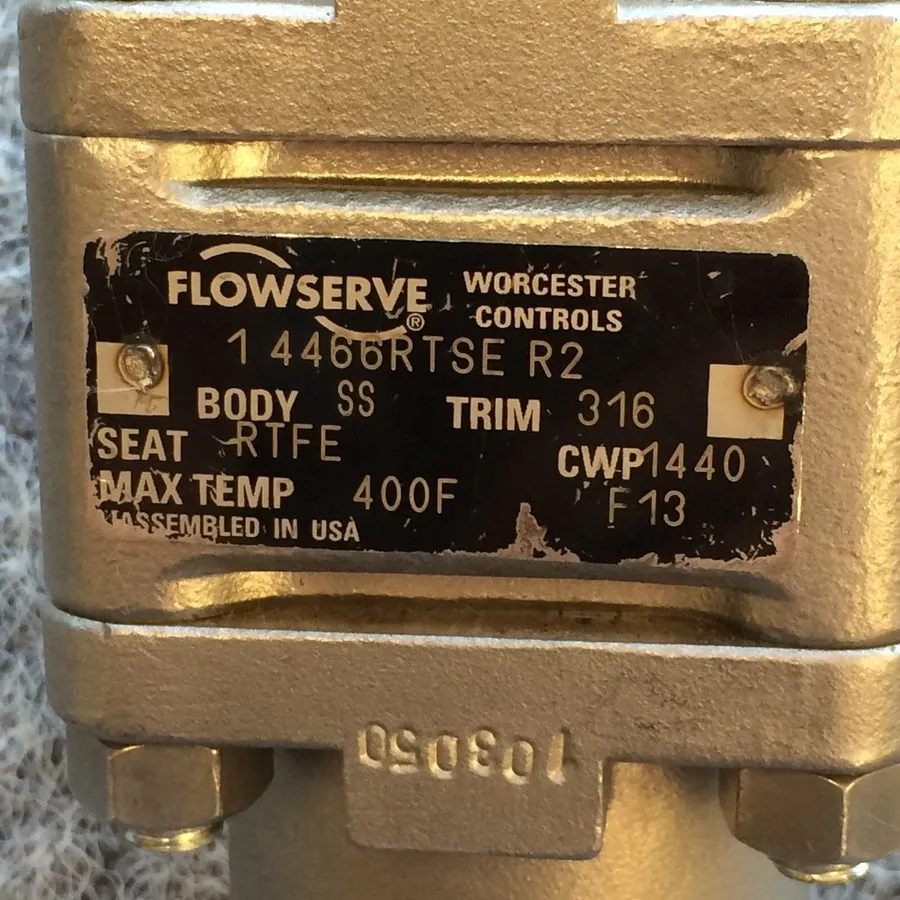 Клапан 1/4" stainless ball valve flowserve worcester controls 1/4 4466tse r2