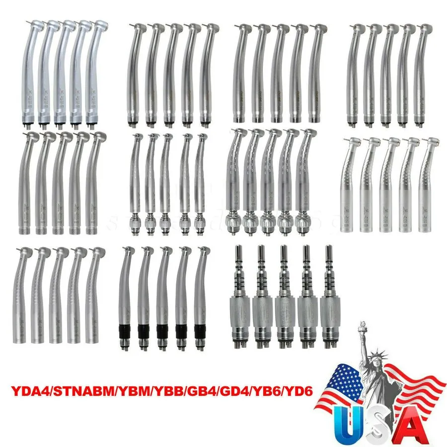 Стоматологический наконечник Dental Fiber Optic LED E-generator high speed handp — фото лота 1