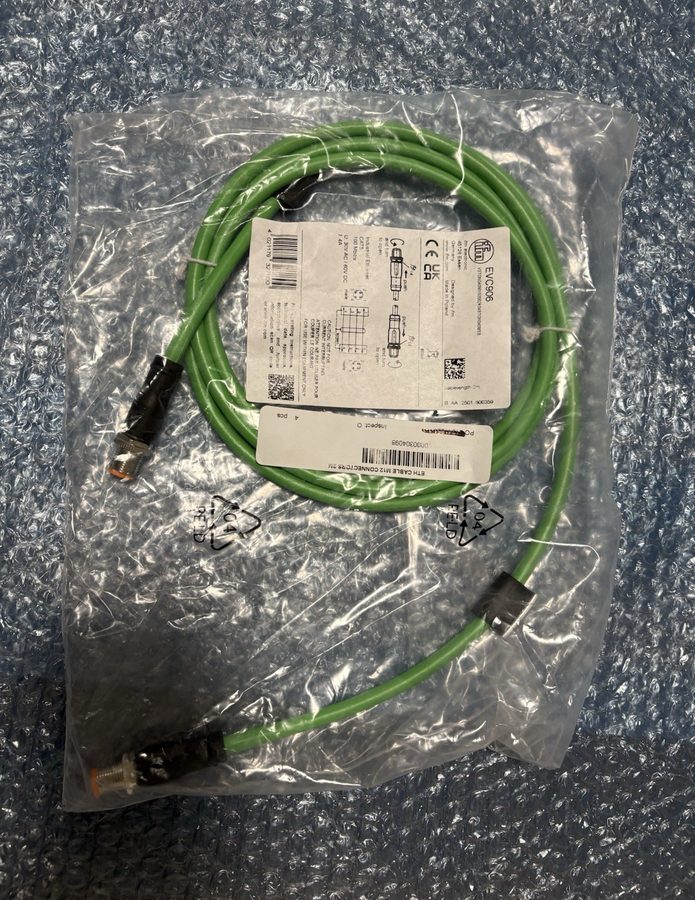 ПЛК Beckhoff ZK1090-6363-0030 EtherCAT M8 PLC Cable Assembly 3 m Green