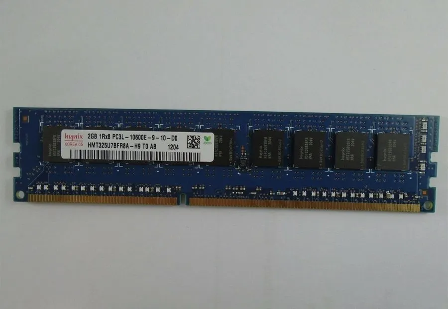 Модуль памяти Hynix 2GB 1Rx8 PC3L-10600E DDR3 1333MHz Unbuffered ECC Memory Modu
