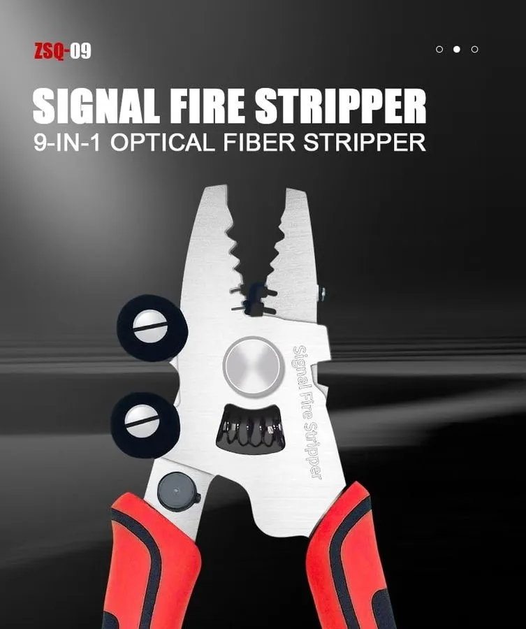 Стриппер Signal Fire ZSQ-09 9 in 1 Optical Fiber Stripper Optic Fiber Stripper S — фото лота 1