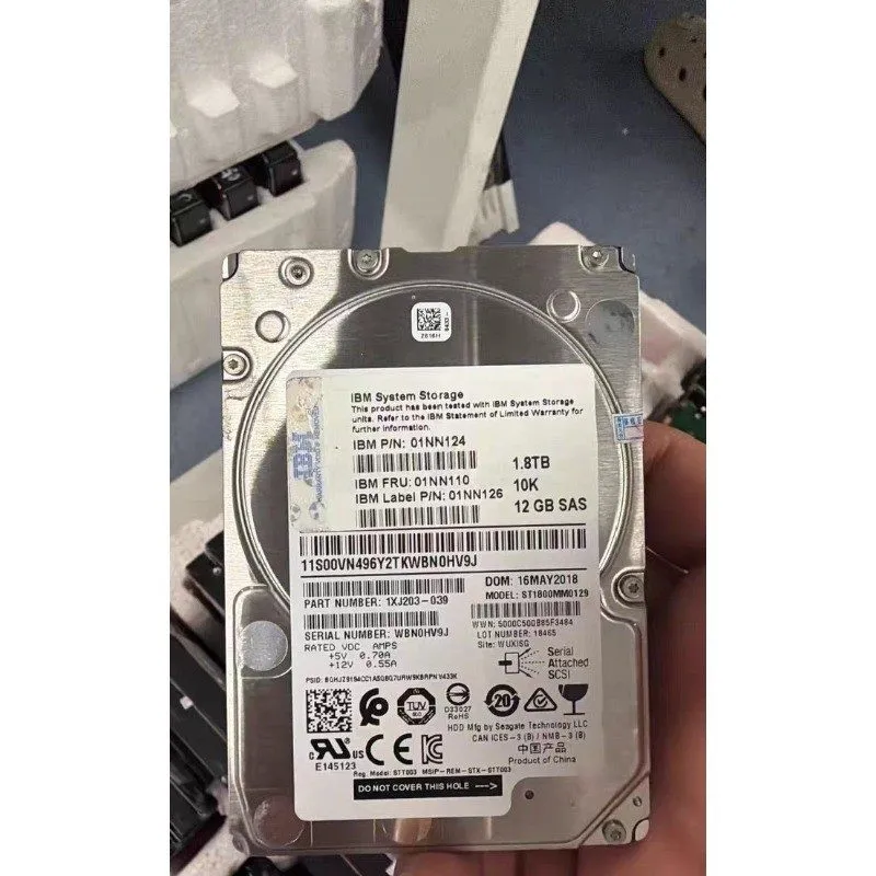 Жёсткий диск IBM 01NN110 01NN124 AHF4 1.8TB 10K 12Gb SAS 2.5 HDD STORWIZE 2076 V
