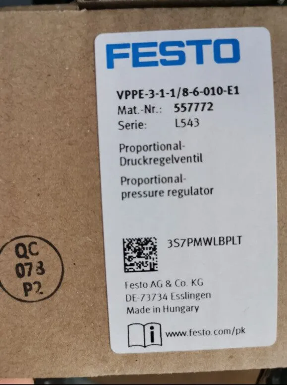 Трубопроводная арматура Festo VPPE-3-1-1/8-6-010-E1 557772 Pressure Regulator Br