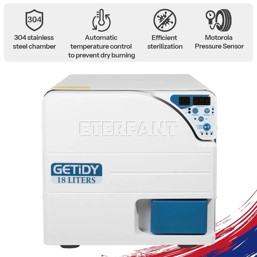 Стерилизатор 18L ClassN Dental Medical Autoclave Steam Sterilizer JCH-18 with Dr