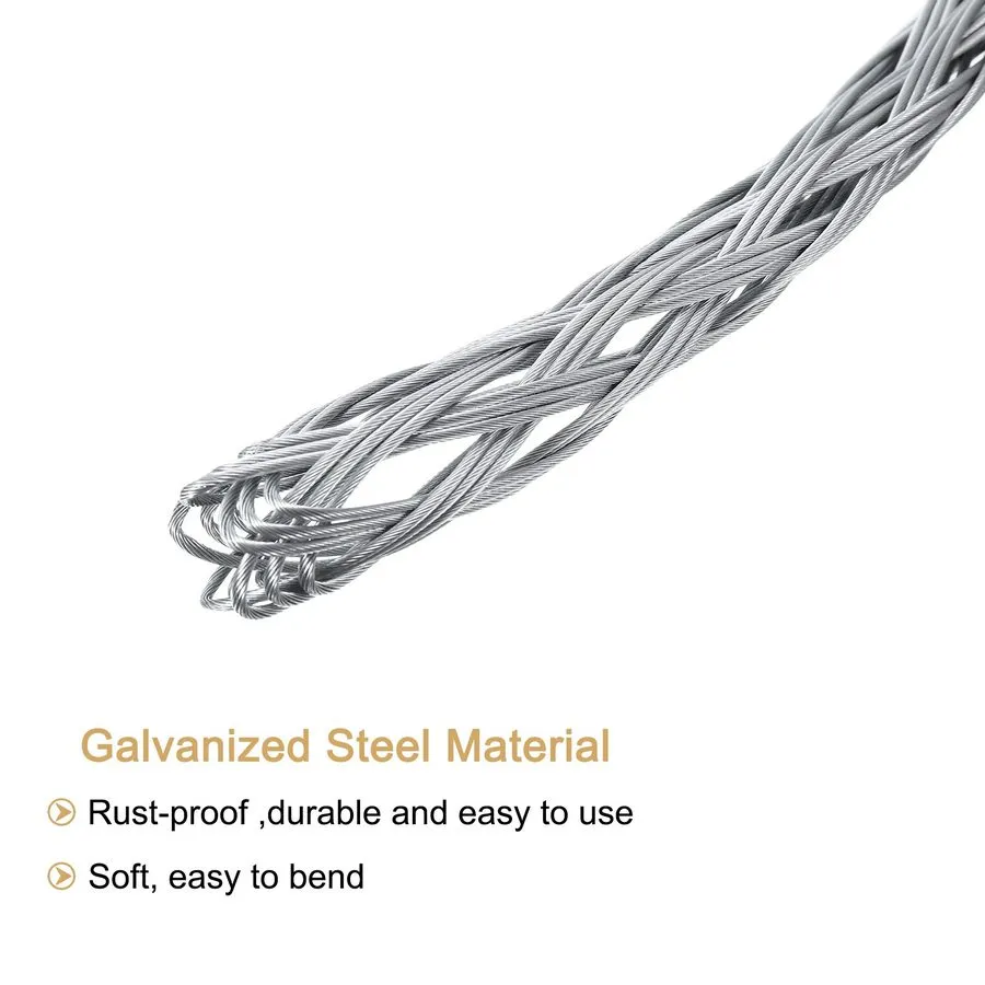 Инструмент ВОЛС Cable Pulling Grip 2.95FT Anti-slip Galvanizing Steel — фото лота 2