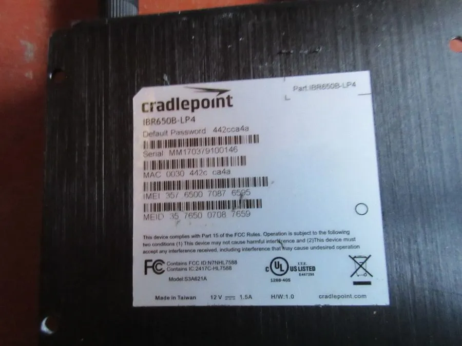 Маршрутизатор Cradlepoint IBR650C 150 Mbps 1 Port 150 Mbps Wireless Router