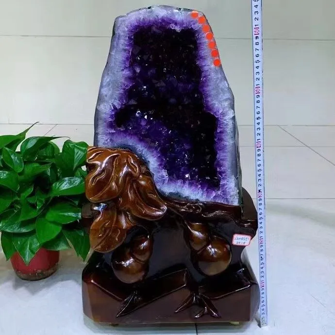 Лабораторный прибор 96.8LB TOP Natural Polished Amethyst Geode Quartz Crystal Re — фото лота 1