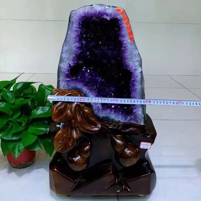 Лабораторный прибор 96.8LB TOP Natural Polished Amethyst Geode Quartz Crystal Re — фото лота 2