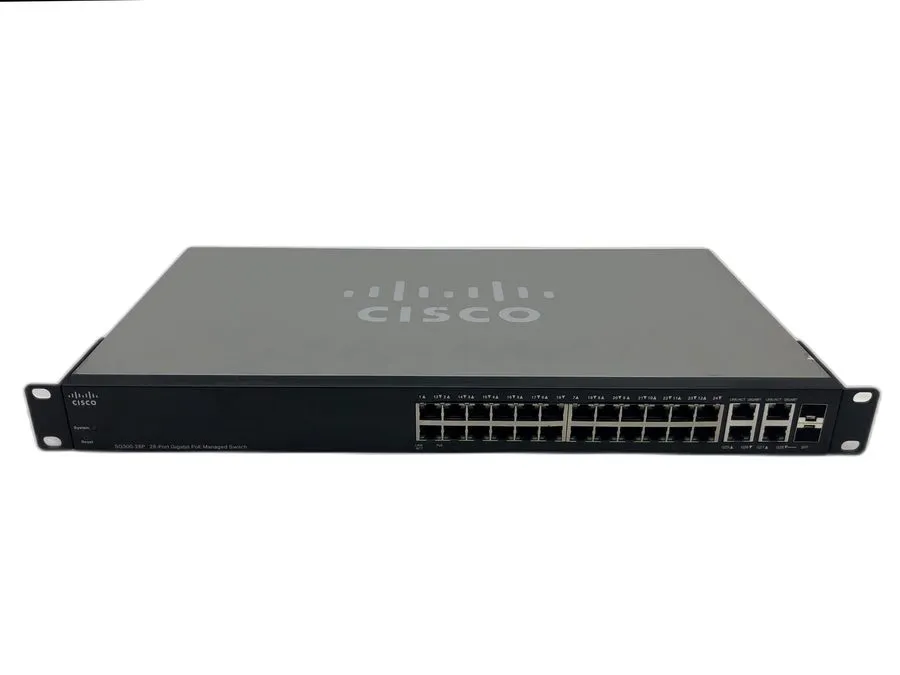 Коммутатор Cisco 28-Port GbE 2xSFP PoE 180W Managed Switch SG300-28P — фото лота 1