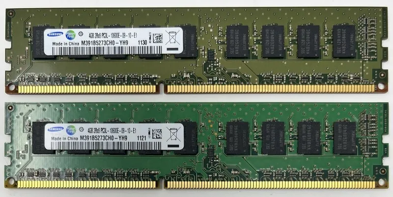 Модуль памяти 10X 4GB Samsung 4GB 2Rx8 PC3L-10600E DDR3 1333Mhz ECC Server RAM M
