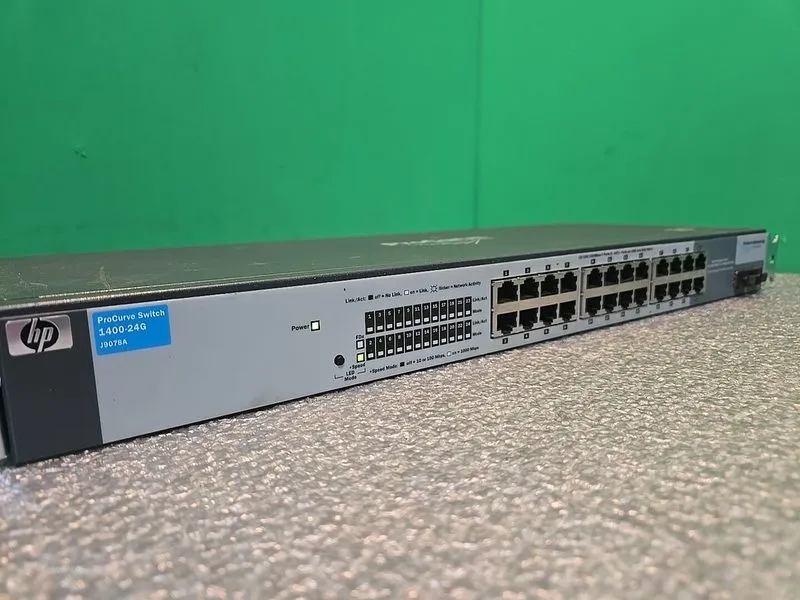 Коммутатор HP ProCurve 1400-24G 24-Port Gigabit Switch J9078A INCL BRACKETS — фото лота 1