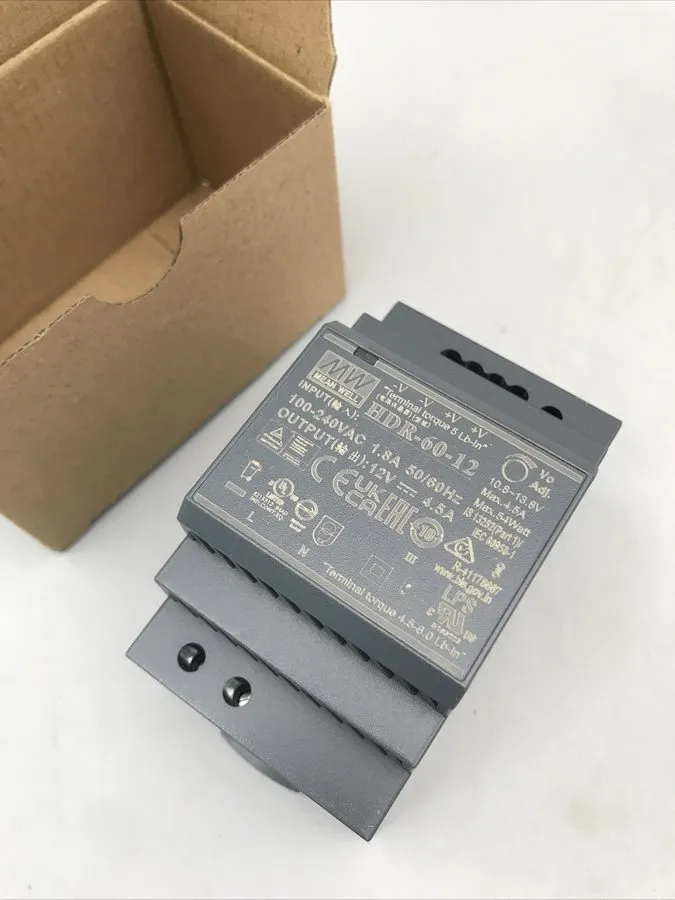 Блок питания DIN Rail Power Supply 100-240VAC 1.8A 50/60Hz Mean Well HDR-60-12