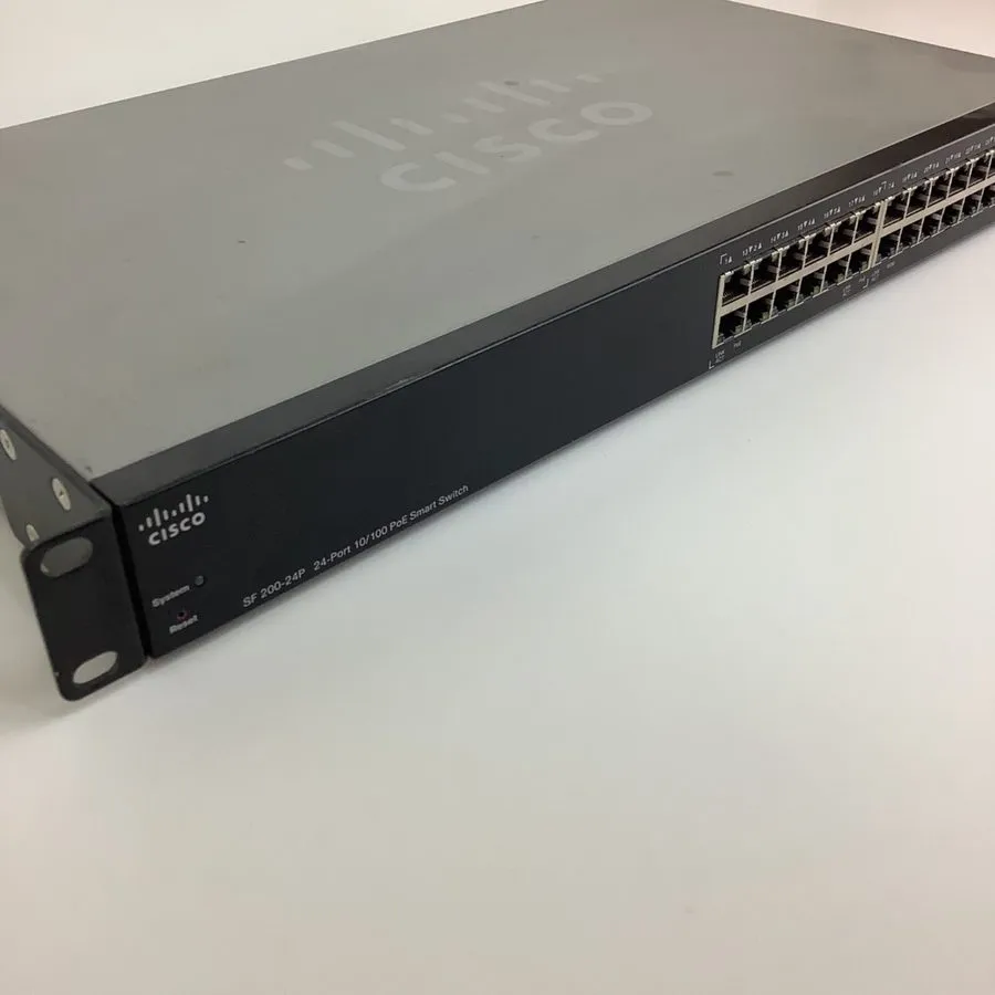 Коммутатор Cisco SF200-24P 24-Port 10/100 PoE Smart Managed Rackmount Switch