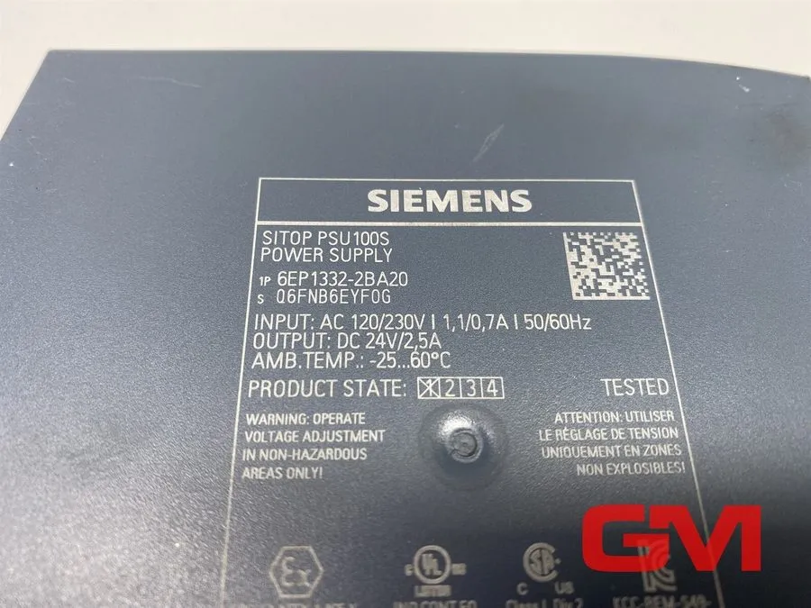Блок питания SIEMENS 6EP1332-2BA20 SITOP PSU100S POWER SUPPLY 24VDC