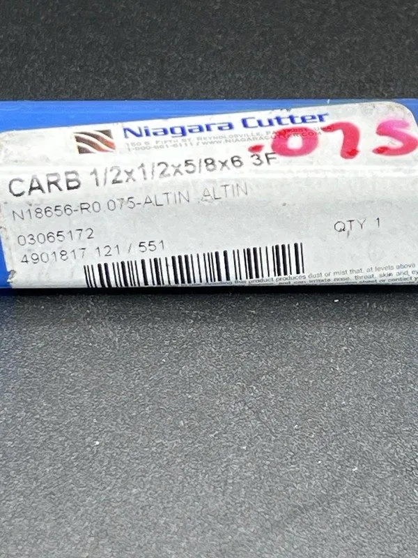 Режущий инструмент Niagara N18656 1/2” Carbide Corner Radius End Mill 3 Flute .0