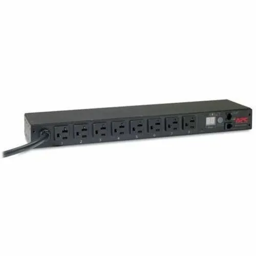 Блок розеток PDU APC NetShelter Metered Rack PDU 1U 20A 120V 8 NEMA 5-20 outlet 