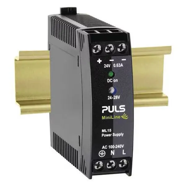 Блок питания Puls DC Power Supply, 100/240V AC, 24/28V DC, 15 W, 0.6 A, DIN Rail — фото лота 1