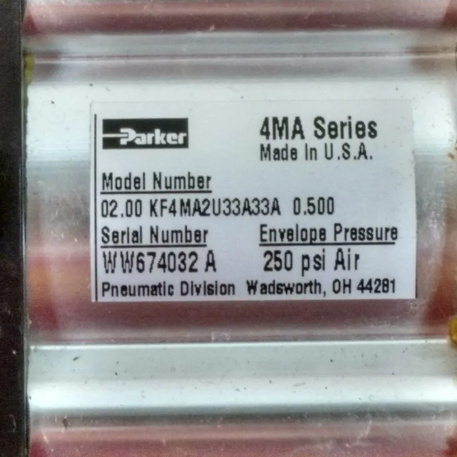 Пневмоцилиндр Parker 02.00 KF4MA2U33A33A 0.500 Pneumatic Cylinder, 2" Bore, 0.5"