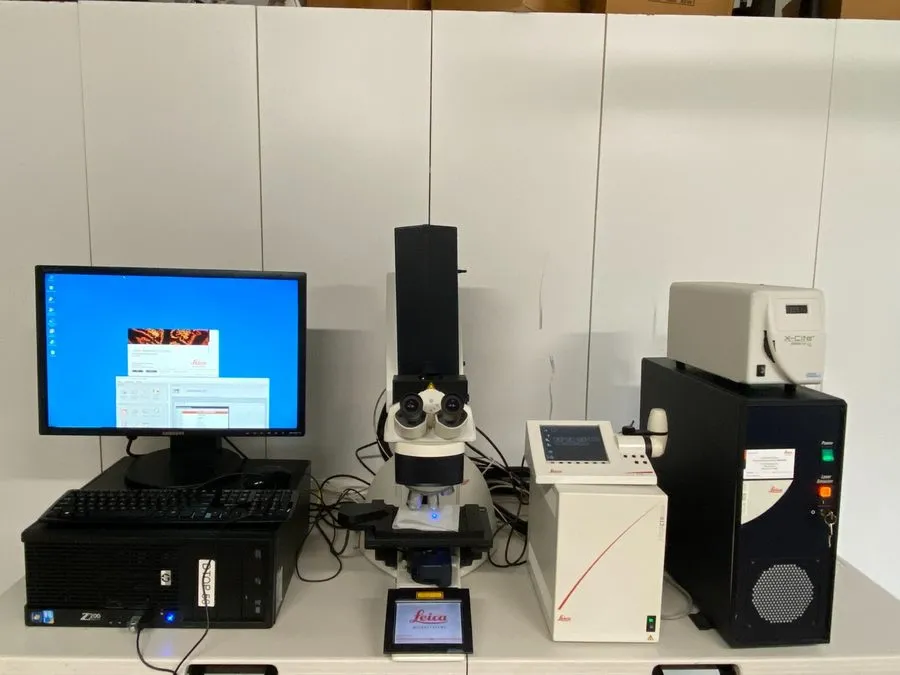 Микроскоп Leica DM5500 Q Confocal Spectral Detector TCS SPE Laser Scanning Micro — фото лота 1