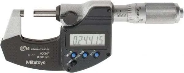 Микрометр Mitutoyo Digital Micrometer 293-348-30 IP65 Coolant Proof 0-1"