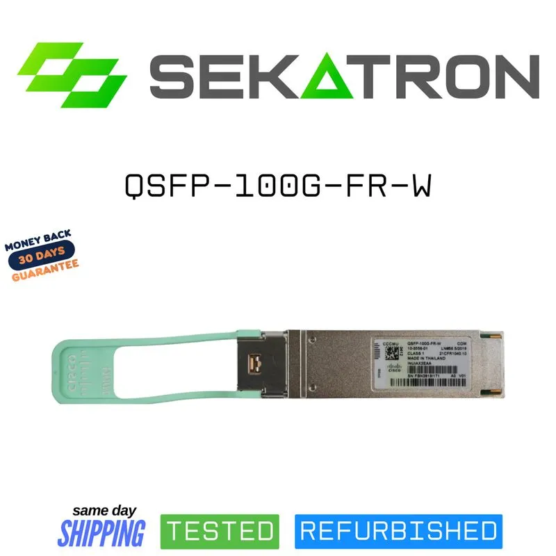 Трансивер 🔌 Cisco QSFP-100G-FR-W • 100GBASE-FR • 1310 nm • 2 km • •