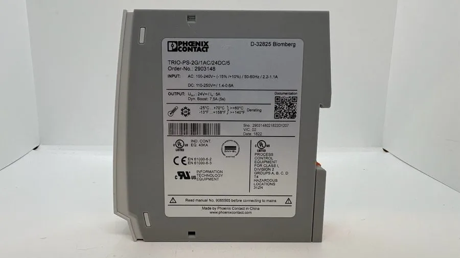 Блок питания Phoenix Contact TRIO-PS-2G/1AC/24DC/5 Power Supply DIN Rail Mount