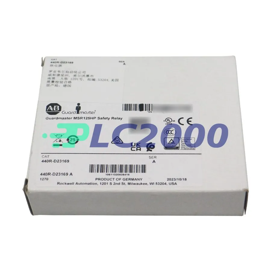 Реле безопасности ALLEN-BRADLEY 440R-D23169 MSR125HP SAFETY RELAY 115VAC 2NO