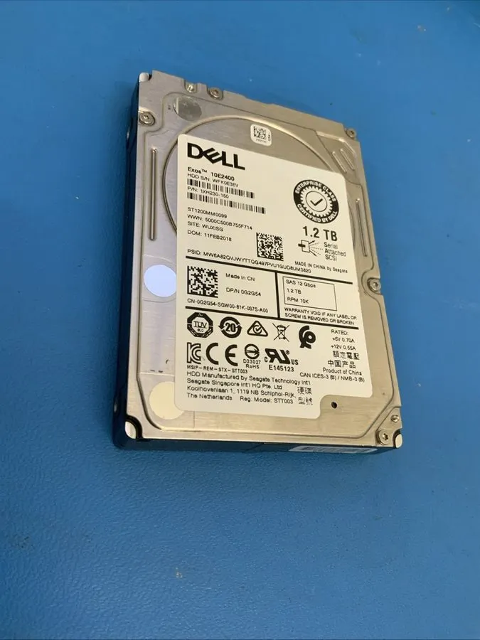 Сервер G2G54 ST1200MM0099 Dell POWEREDGE 1.2TB 10KRPM 12Gb 2.5"SAS HDD 0G2G54