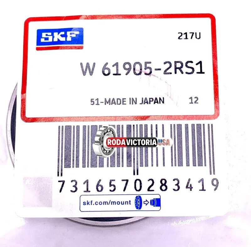 Подшипник SKF W61905 2RS1 Ball Bearing, Sealed 6905 2RS Stainless Steel 25x42x9m
