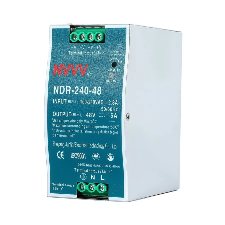 Блок питания Mean Well NDR-240-48, Single Output, DIN Rail Power Supply 48VDC 5A