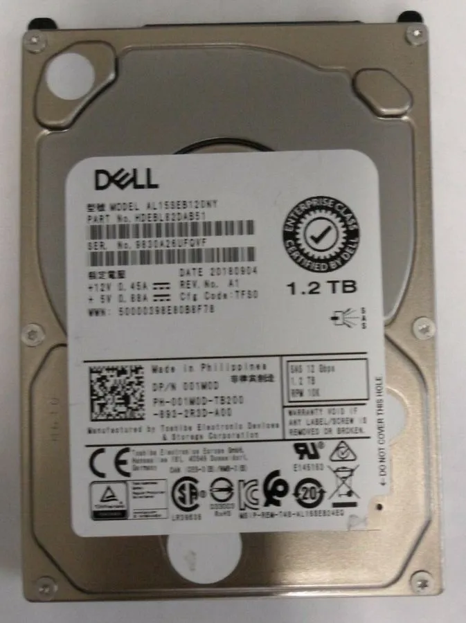 Жёсткий диск x 01M0D DELL TOSHIBA 1.2TB 12G SAS 10K 2.5" HDD HARD DRIVE AL15SEB1