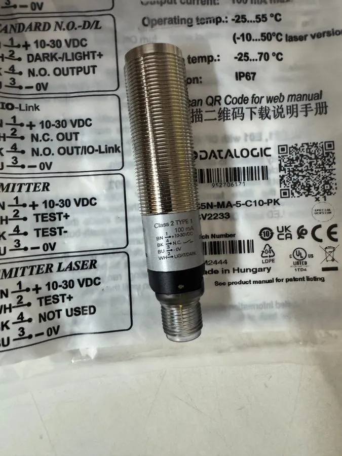 Фотоэлектрический датчик S5NMA5C10PK DATALOGIC Photoelectric switch sensor — фото лота 1