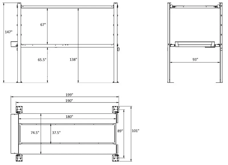 Оборудование Triumph NSS-5X2 10,000 lb Triple Stacker Service Storage 4-Post Aut — фото лота 1