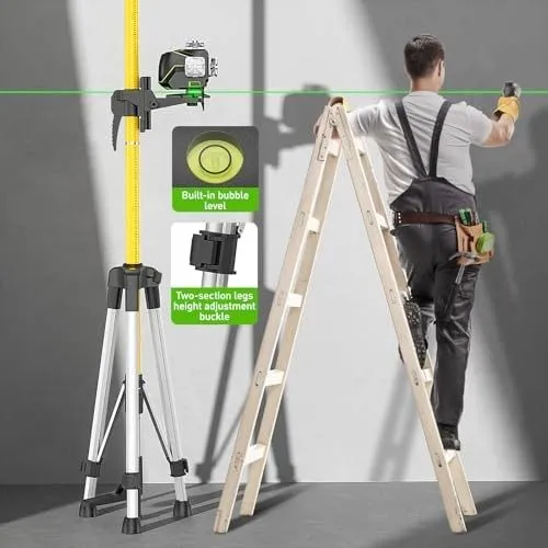 Нивелир 12 Ft./3.7M Professional Laser Level Pole with Tripod and 1/4-Inch by 20