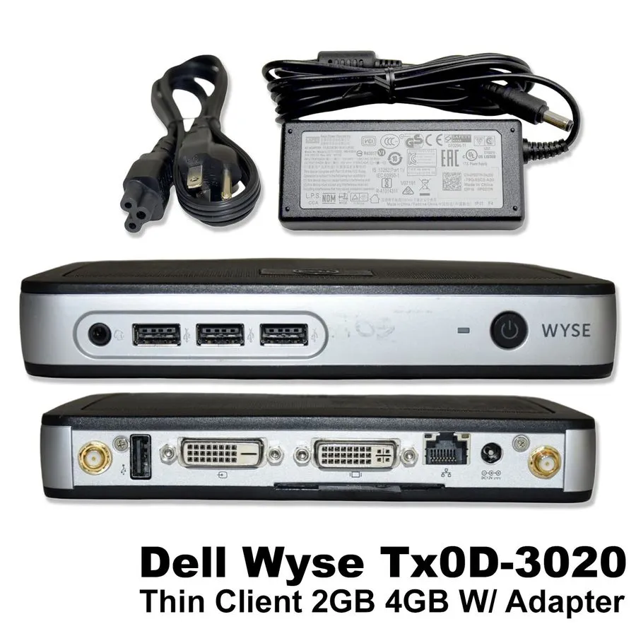 Тонкий клиент Dell Thin Client Tx0D 3020 MARVEL 88AP2128-B1 1.20GHz 2GB 4GB OS 8 — фото лота 1