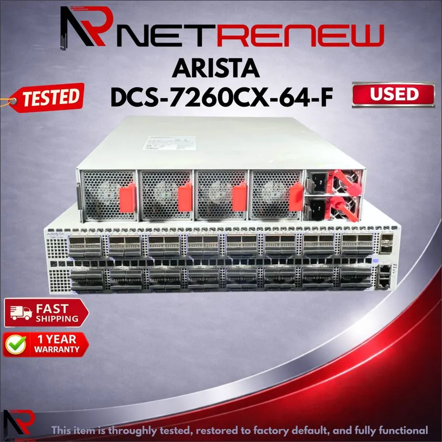 Коммутатор Arista DCS-7260CX-64-F 64x100GbE QSFP28 Switch | Front-to-Rear Airflo