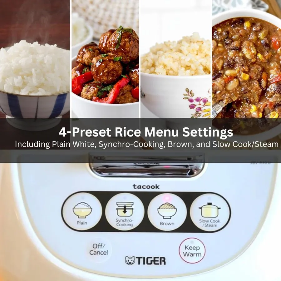 Рисоварка TIGER JBV-A10U 5.5-Cup (Uncooked) Micom Rice Cooker and Warmer with Ta — фото лота 2