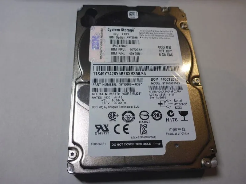 Жёсткий диск Seagate Savvio 10K.5 600GB 2.5" SAS 6Gb/s HDD ST9600205SS PN:9TG066