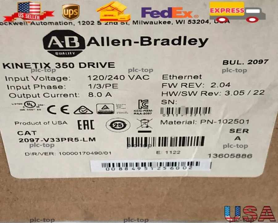 Сервопривод Allen-Bradley 2097-V33PR5-LM Kinetix 350 2.0kW Servo Drive