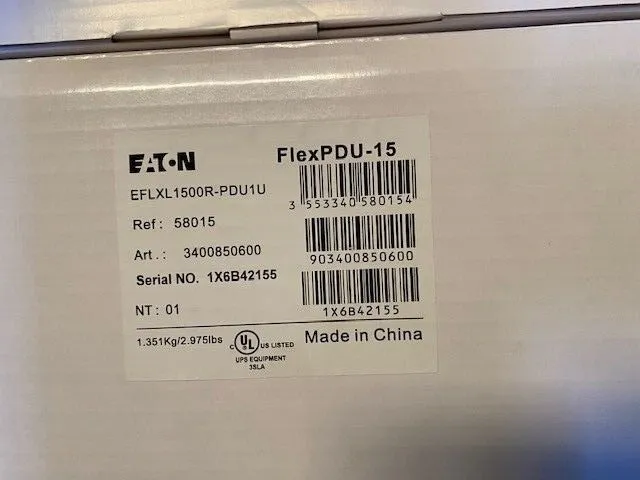 Блок розеток PDU Eaton EFLXL1500R-PDU1U Power Distribution Rack 110-125v AC 12A,